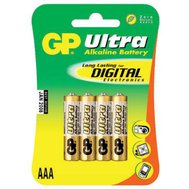 Baterie GP 1,5V AAA Ultra alkalická - 4 ks